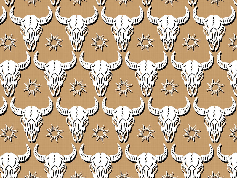 Natural Buffalo Halloween Vinyl Wrap Pattern~Rwraps Series 914 Digitally Printed Vinyl Wrap~0