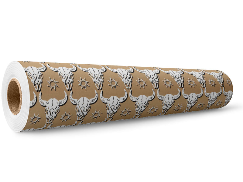 Natural Buffalo Halloween Wrap Film Wholesale Roll~Rwraps Series 914 Digitally Printed Vinyl Roll~5
