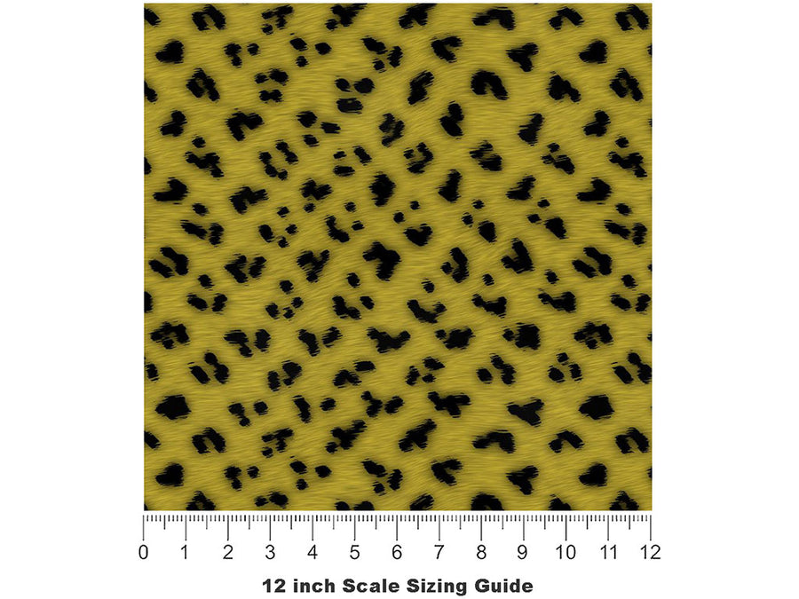 Natural Cheetah Vinyl Film Pattern Size 12 inch Scale~Rwraps Natural Cheetah Sizing Chart~3