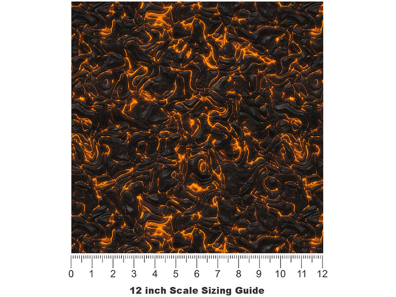 Natural Disaster Lava Vinyl Film Pattern Size 12 inch Scale~Rwraps Natural Disaster Lava Sizing Chart~2