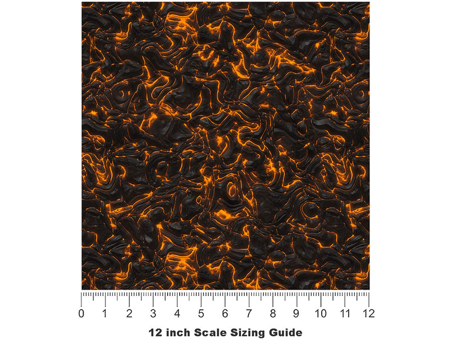 Natural Disaster Lava Vinyl Film Pattern Size 12 inch Scale~Rwraps Natural Disaster Lava Sizing Chart~2