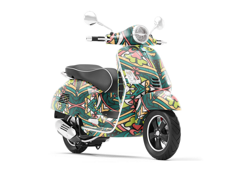 Natural Power Mandala Vespa Scooter Wrap Film