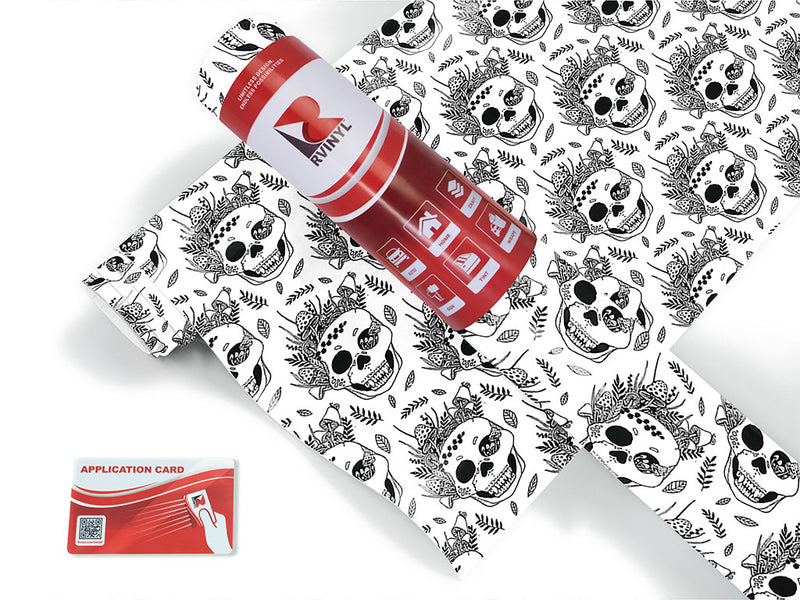 natural reclamation skull and bones Craft Vinyl Roll