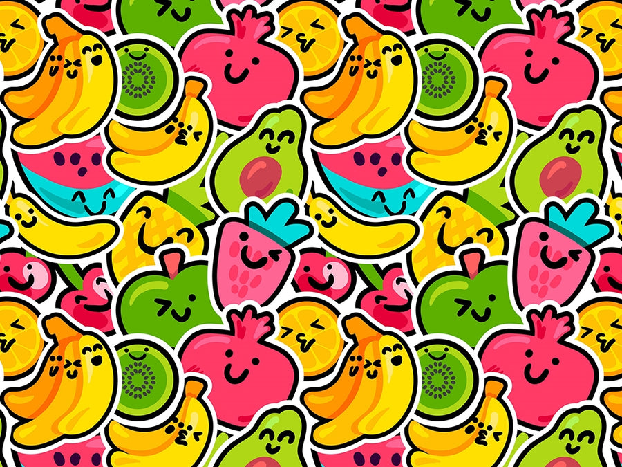 Naturally Sweet Sticker Bomb Vinyl Wrap Pattern~Rwraps Series 914 Digitally Printed Vinyl Wrap~0