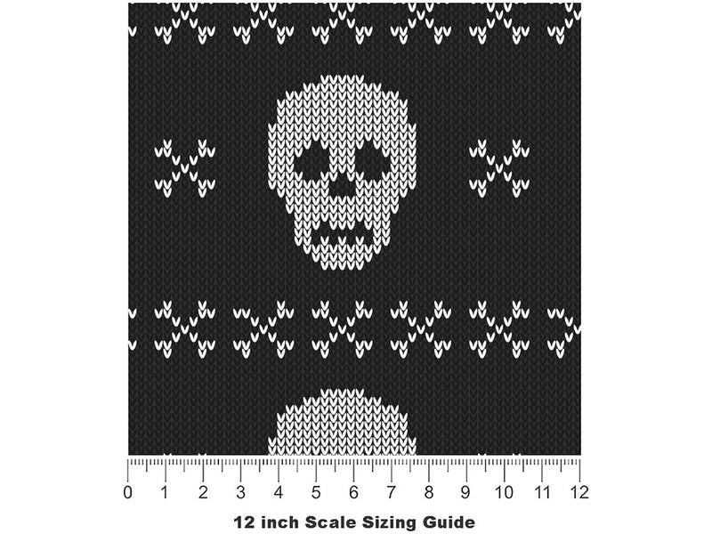 Nautical Knitting Pirate Vinyl Film Pattern Size 12 inch Scale~Rwraps Nautical Knitting Pirate Sizing Chart~2