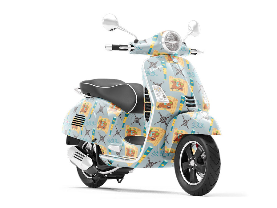 Nautical Navigation Pirate Vespa Scooter Wrap Film