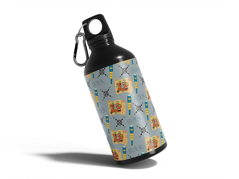 nautical navigation pirate Water Bottle DIY Stickers
