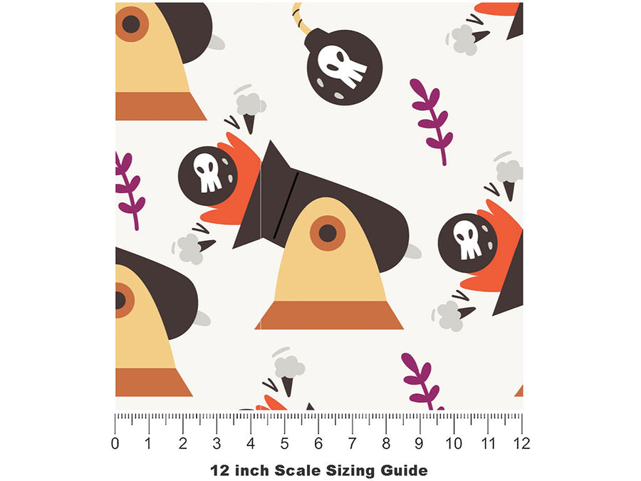 Nautical Warfare Pirate Vinyl Film Pattern Size 12 inch Scale~Rwraps Nautical Warfare Pirate Sizing Chart~2
