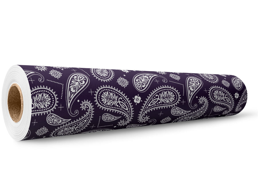 Navy Blues Paisley Wrap Film Wholesale Roll~Rwraps Series 914 Digitally Printed Vinyl Roll~5