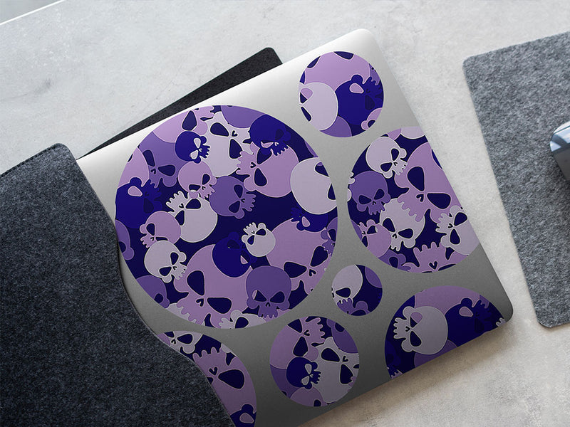 navy calvaria skull and bones DIY Laptop Stickers