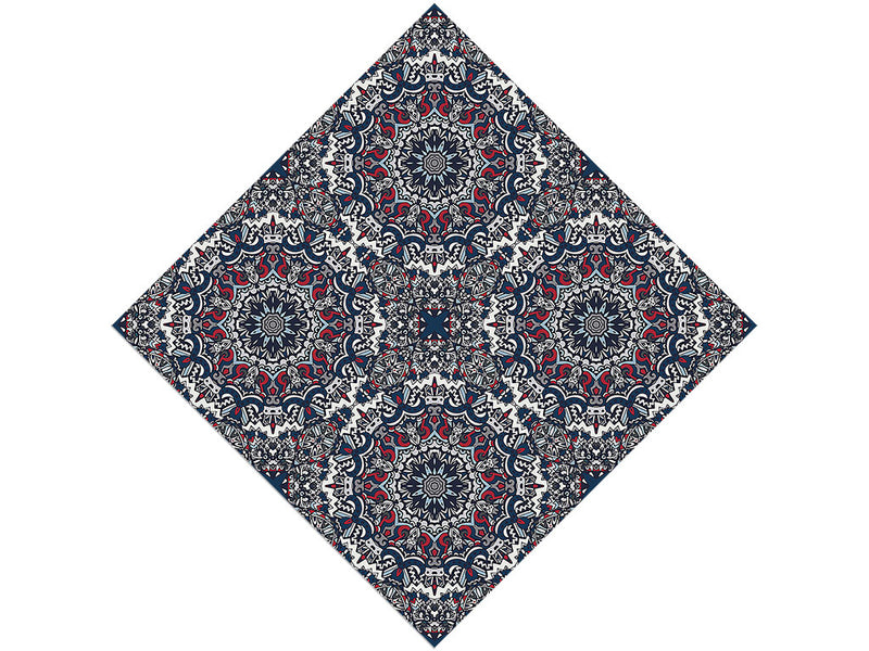 Navy Solitaire Mandala Vinyl Wrap Pattern