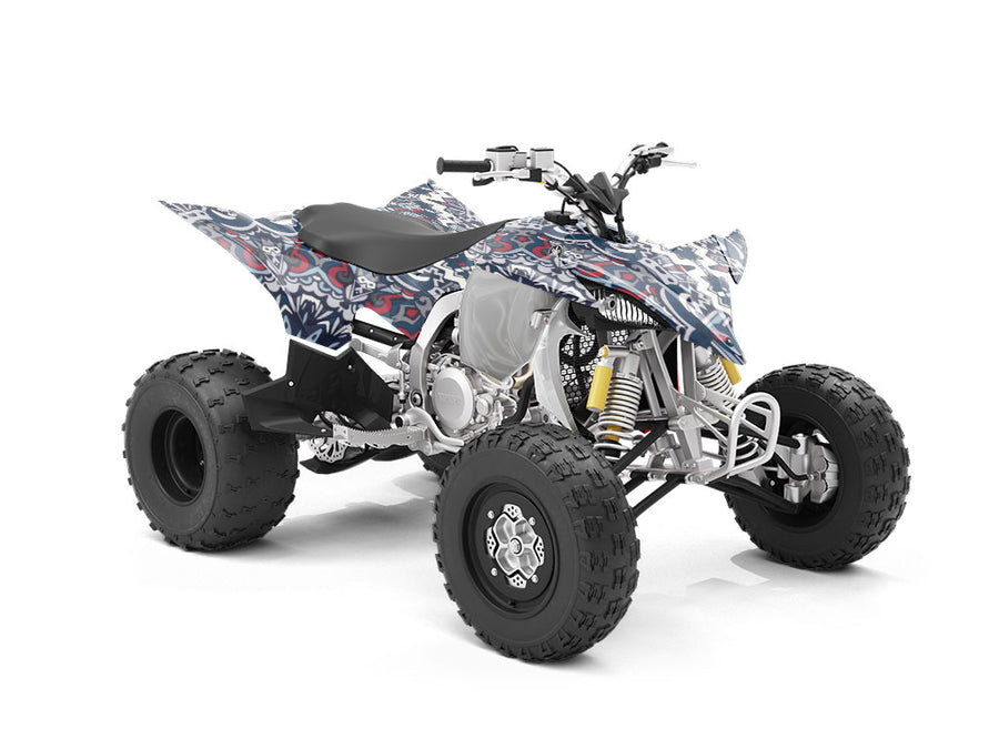Navy Solitaire Mandala ATV Wrapping Vinyl