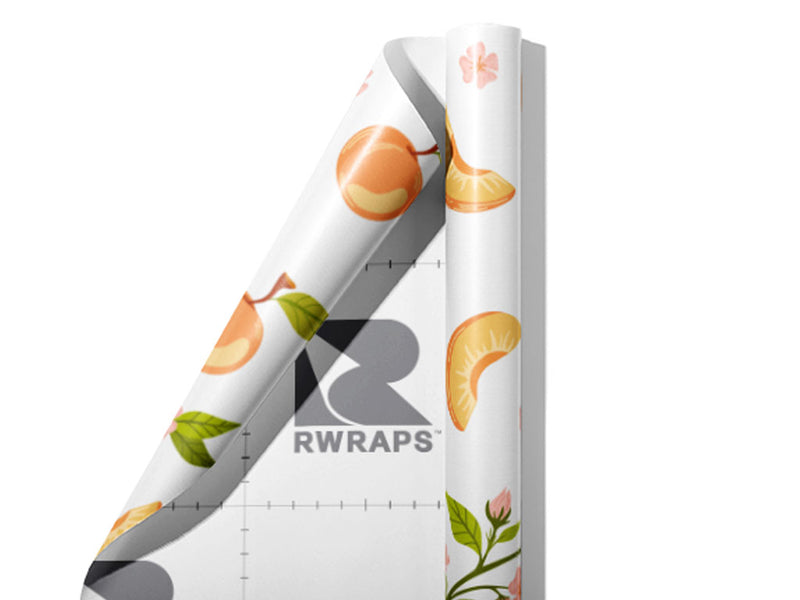 Nectar White Fruit Wrap Film Sheets~Rwraps Series 914 Nectar White Fruit Scrolled Sheet~3