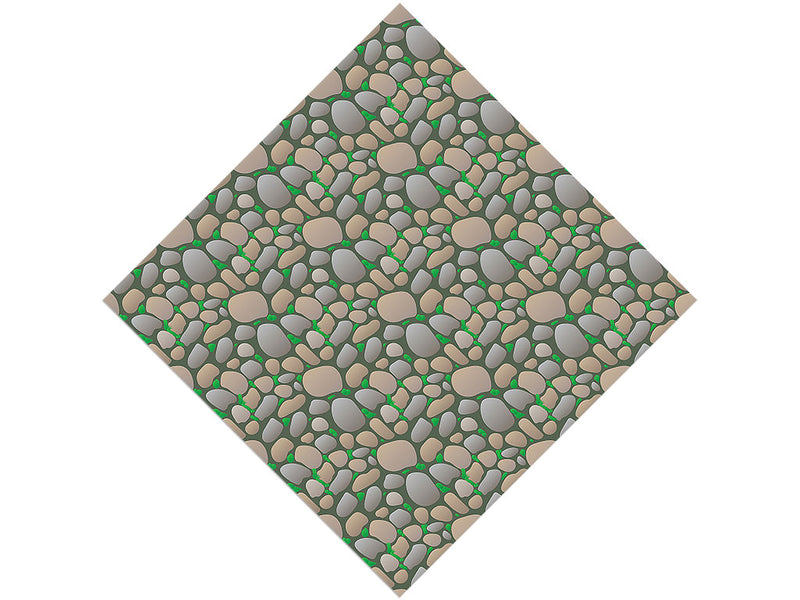 Neglected Courtyard Cobblestone Vinyl Wrap Pattern