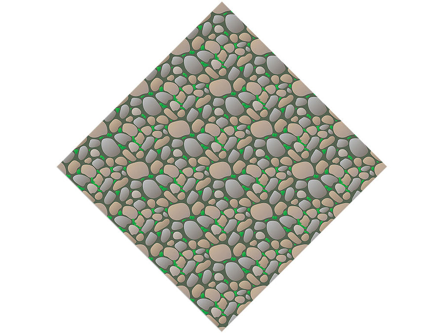 Neglected Courtyard Cobblestone Vinyl Wrap Pattern