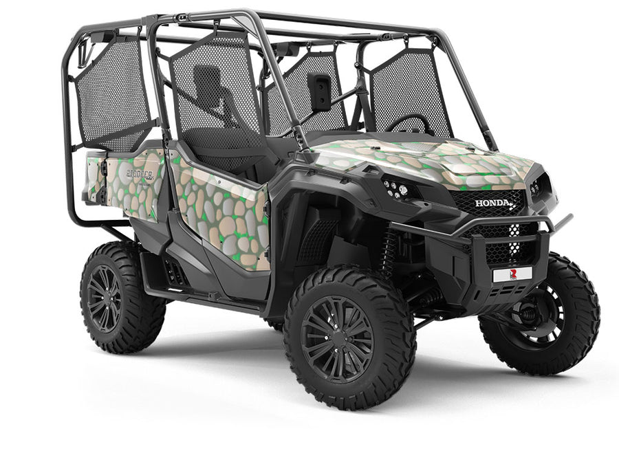 Neglected Courtyard Cobblestone Utility Vehicle Vinyl Wrap