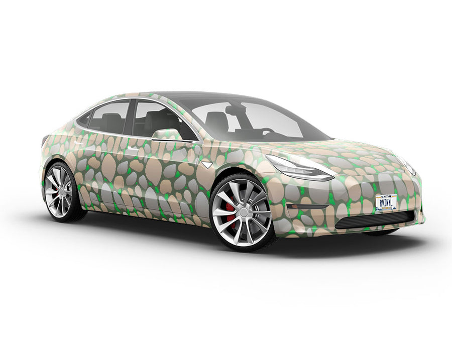 Neglected Courtyard Cobblestone Vehicle Vinyl Wrap