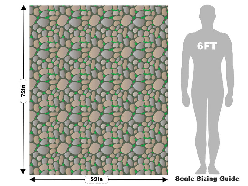 Neglected Courtyard Cobblestone Vehicle Wrap Scale~Rwraps Series 914 Neglected Courtyard Cobblestone Measurements~2