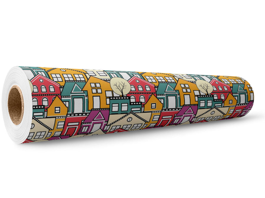 Neighborhood Association Cityscape Wrap Film Wholesale Roll~Rwraps Series 914 Digitally Printed Vinyl Roll~5