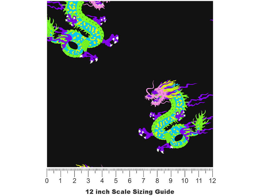 Neon Aggression Fantasy Vinyl Film Pattern Size 12 inch Scale~Rwraps Neon Aggression Fantasy Sizing Chart~2