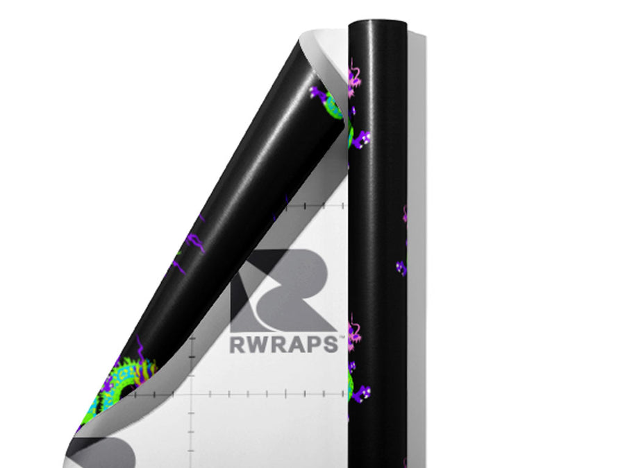 Neon Aggression Fantasy Wrap Film Sheets~Rwraps Series 914 Neon Aggression Fantasy Scrolled Sheet~3