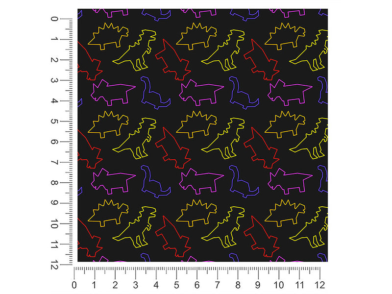 neon champions dinosaur 1ft x 1ft Craft Sheets