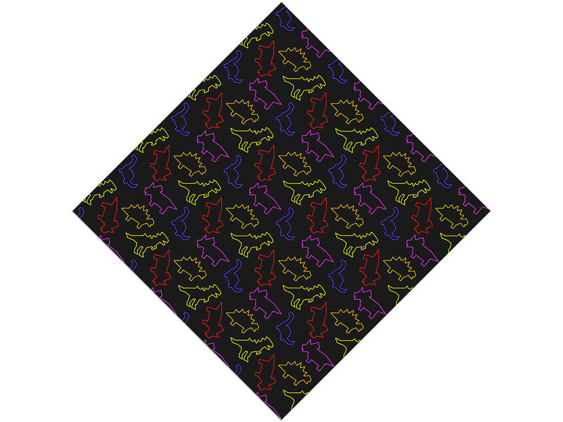 Neon Champions Dinosaur Vinyl Wrap Pattern