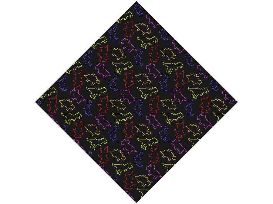 Neon Champions Dinosaur Vinyl Wrap Pattern