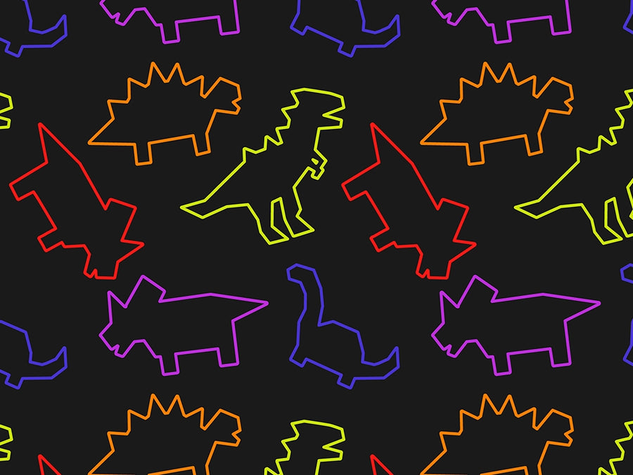 Neon Champions Dinosaur Vinyl Wrap Pattern~Rwraps Series 914 Digitally Printed Vinyl Wrap~0