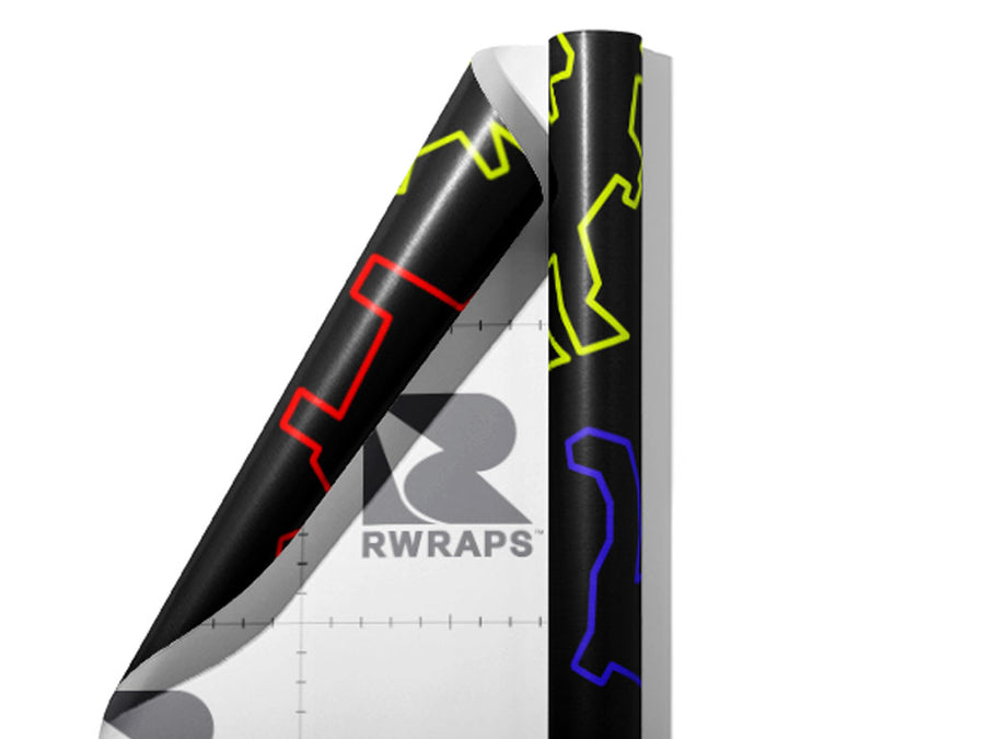 Neon Champions Dinosaur Wrap Film Sheets~Rwraps Series 914 Neon Champions Dinosaur Scrolled Sheet~3