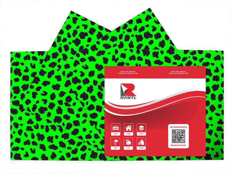 neon cheetah animal print Craft Vinyl Sheet Pack