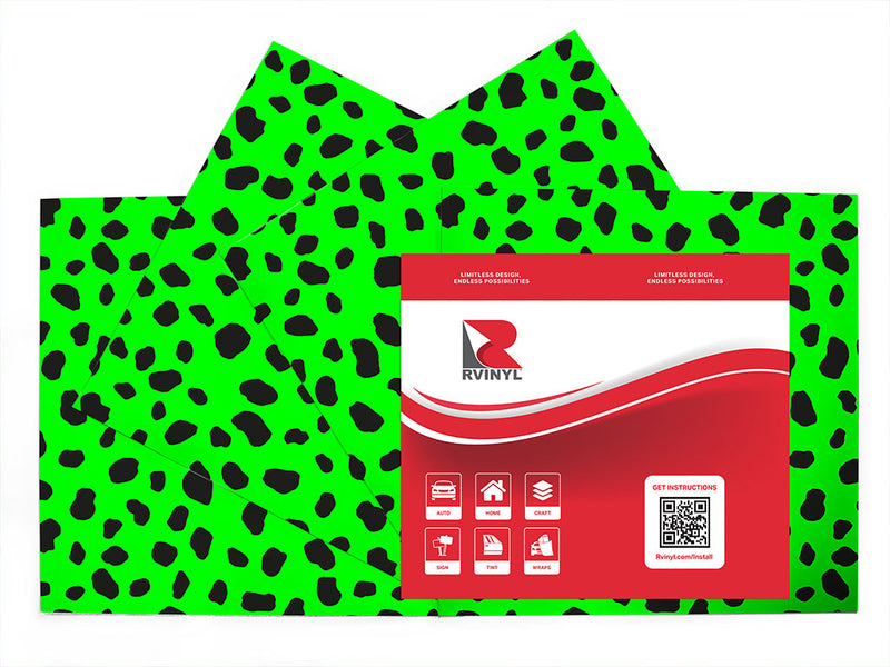 neon dalmation animal print Craft Vinyl Sheet Pack