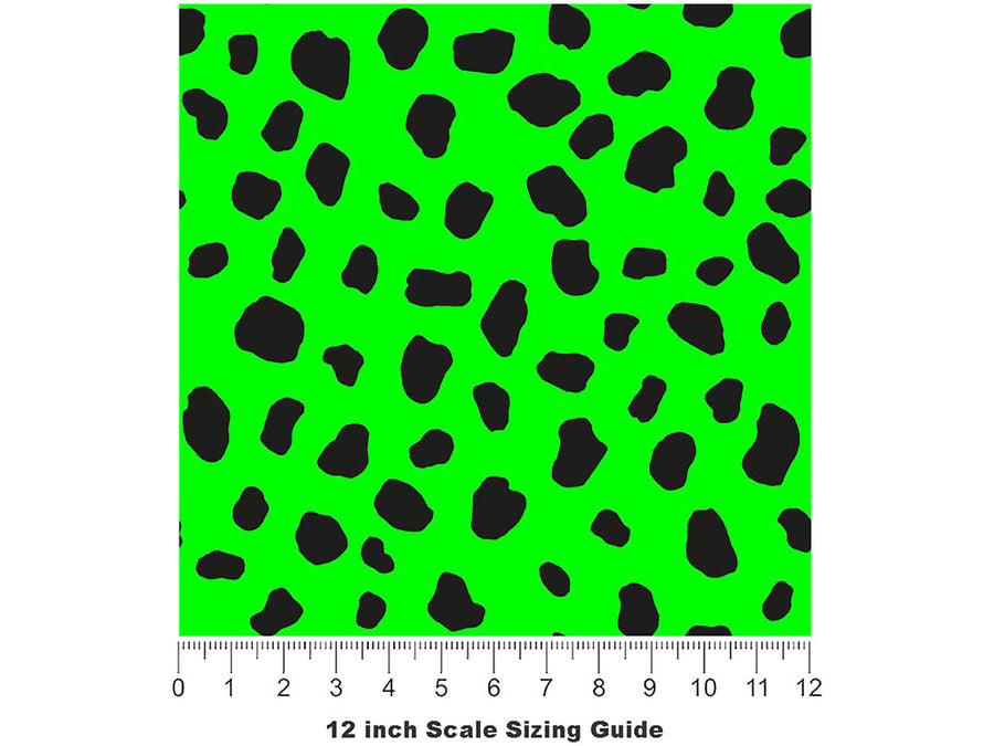 Neon Dalmation Vinyl Film Pattern Size 12 inch Scale~Rwraps Neon Dalmation Sizing Chart~3