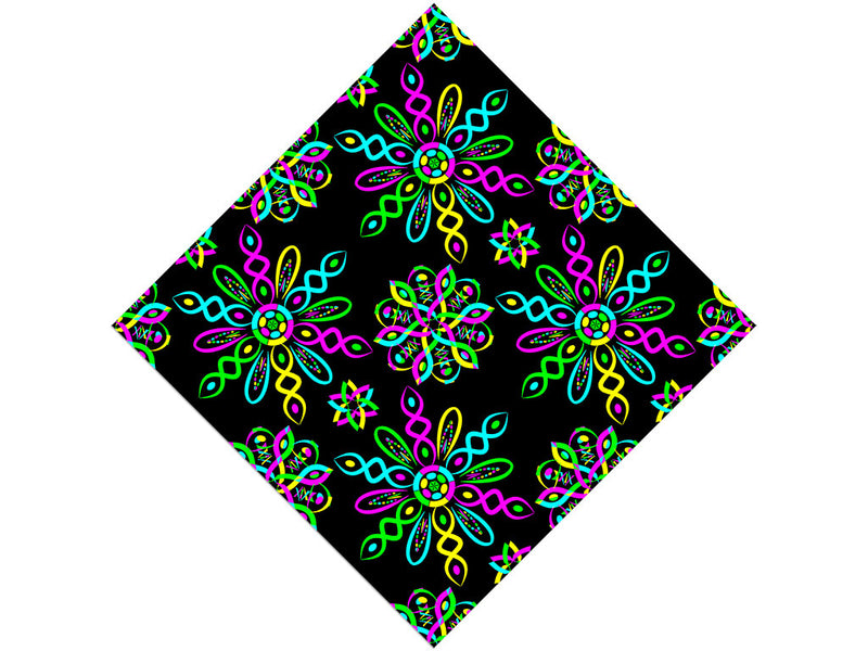 Neon DNA Mandala Vinyl Wrap Pattern