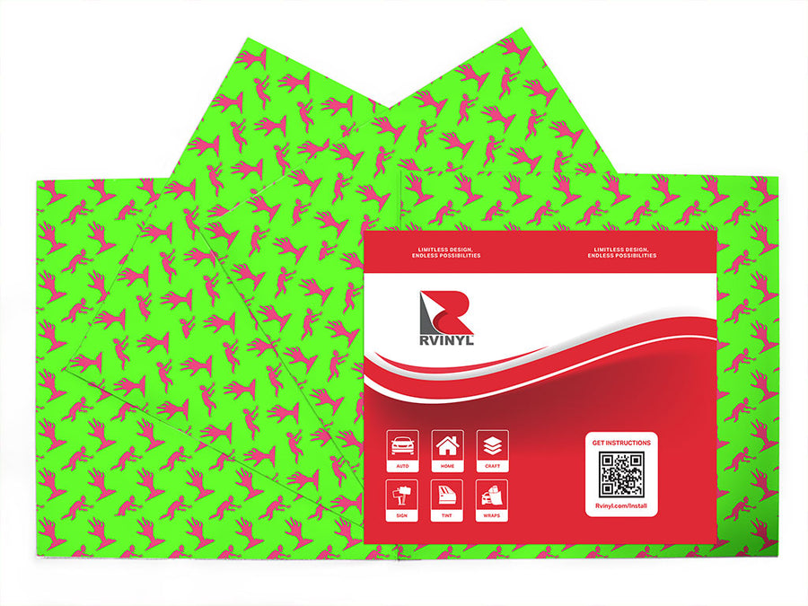 neon frights horror Craft Vinyl Sheet Pack