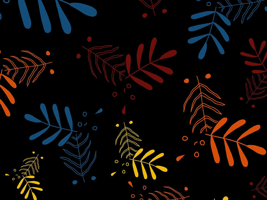 Neon Fronds Floral Vinyl Wrap Pattern~Rwraps Series 914 Digitally Printed Vinyl Wrap~0