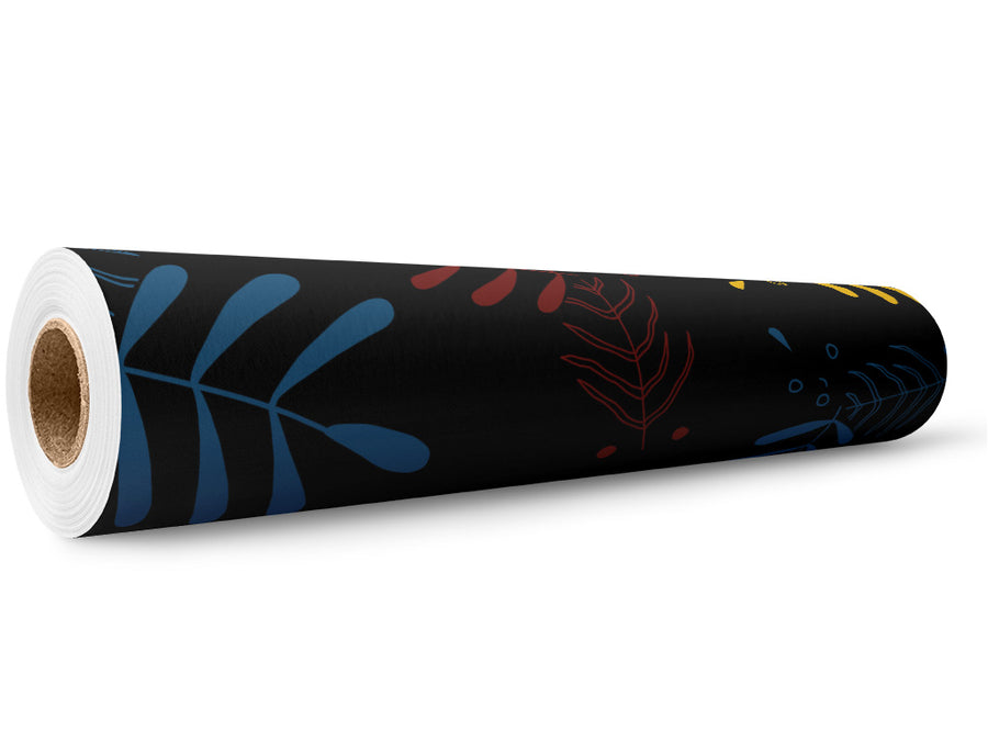 Neon Fronds Floral Wrap Film Wholesale Roll~Rwraps Series 914 Digitally Printed Vinyl Roll~5