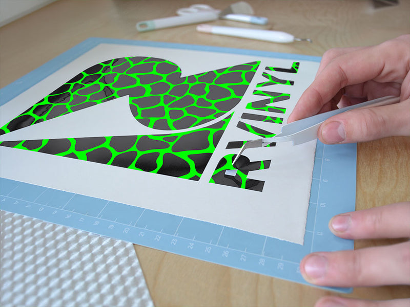 neon giraffe animal print Easy Weed Craft Vinyl
