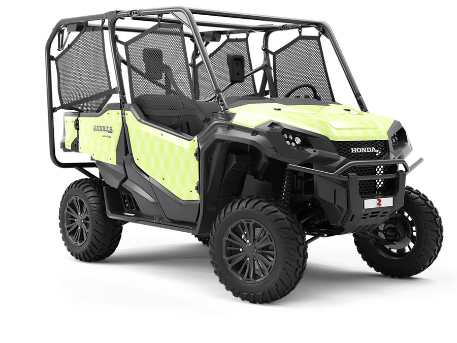 Neon Lemon Argyle Utility Vehicle Vinyl Wrap
