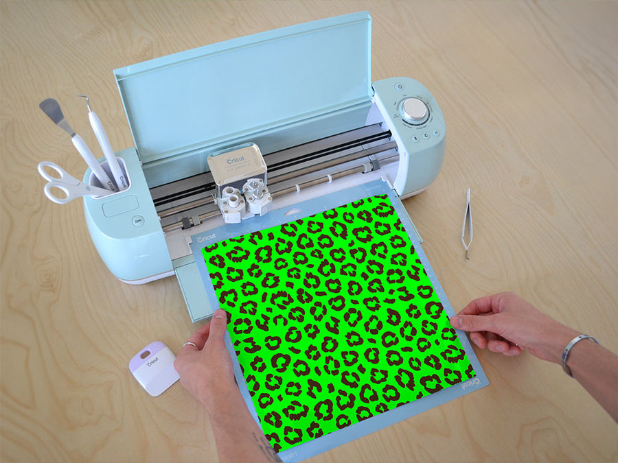 neon leopard animal print Cricut Compatible Vinyl
