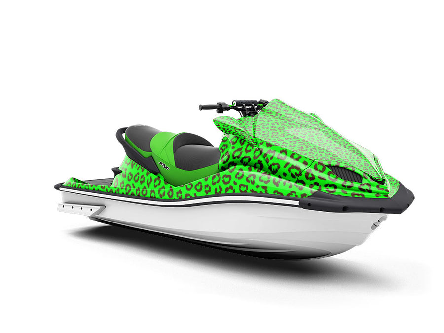Neon Leopard Jet Ski Vinyl Customized Wrap