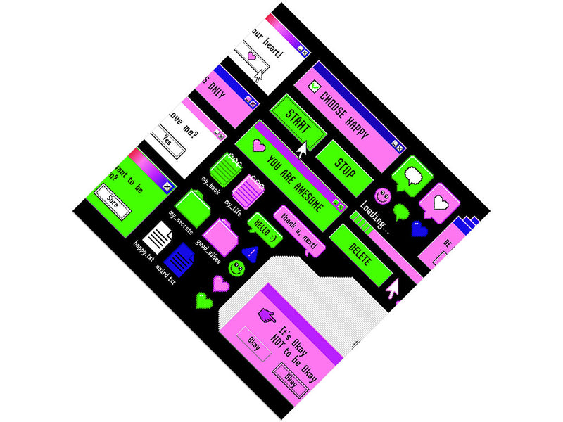 Neon Nostalgia Technology Vinyl Wrap Pattern~Rwraps Series 914 Digitally Printed Vinyl Wrap~0