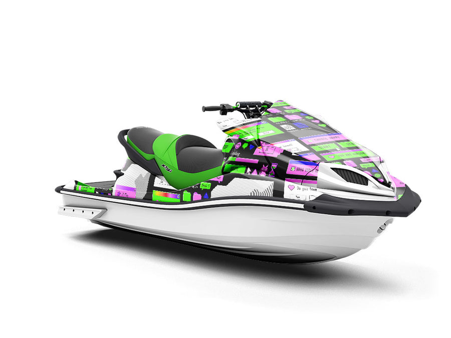 Neon Nostalgia Technology Jet Ski Vinyl Customized Wrap