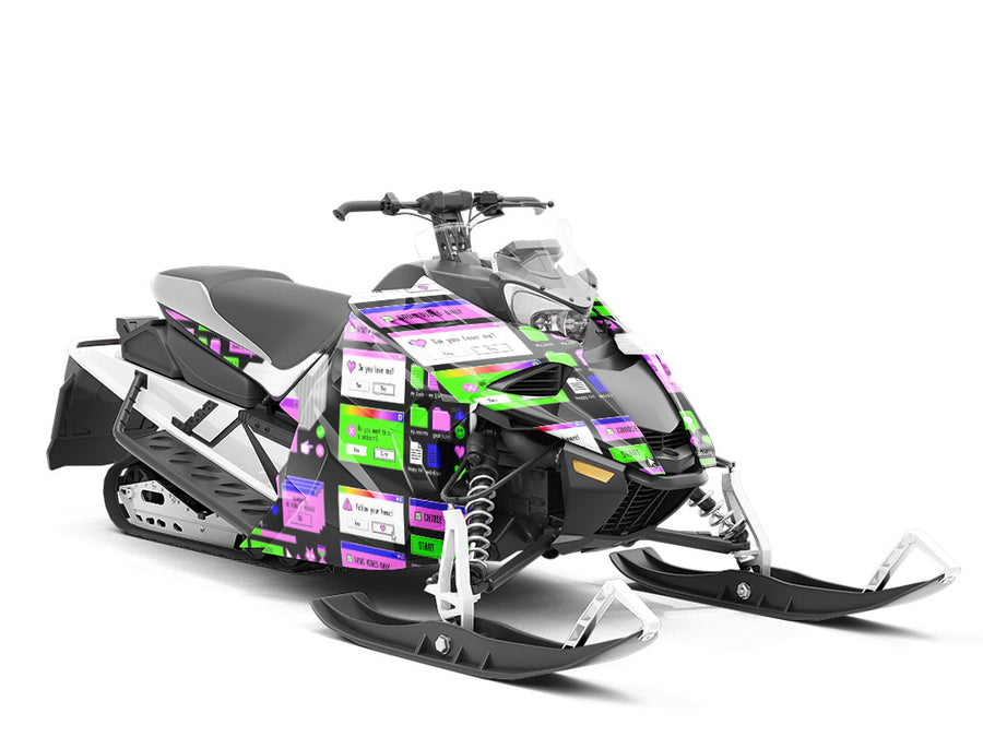 Neon Nostalgia Technology Custom Wrapped Snowmobile