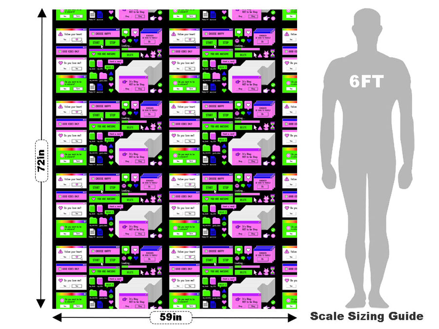 Neon Nostalgia Technology Vehicle Wrap Scale~Rwraps Series 914 Neon Nostalgia Technology Measurements~2
