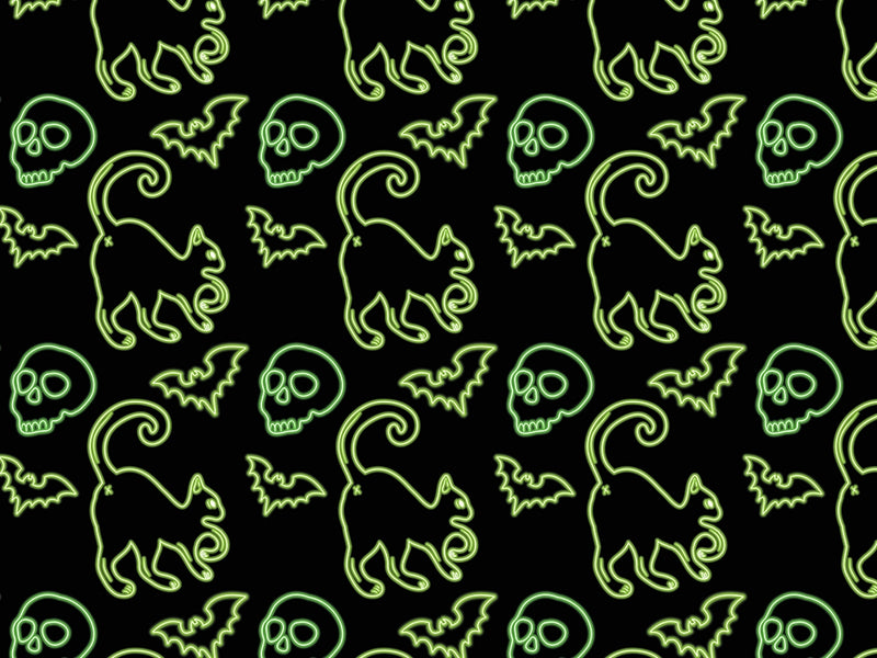 Neon Omens Halloween Vinyl Wrap Pattern~Rwraps Series 914 Digitally Printed Vinyl Wrap~0