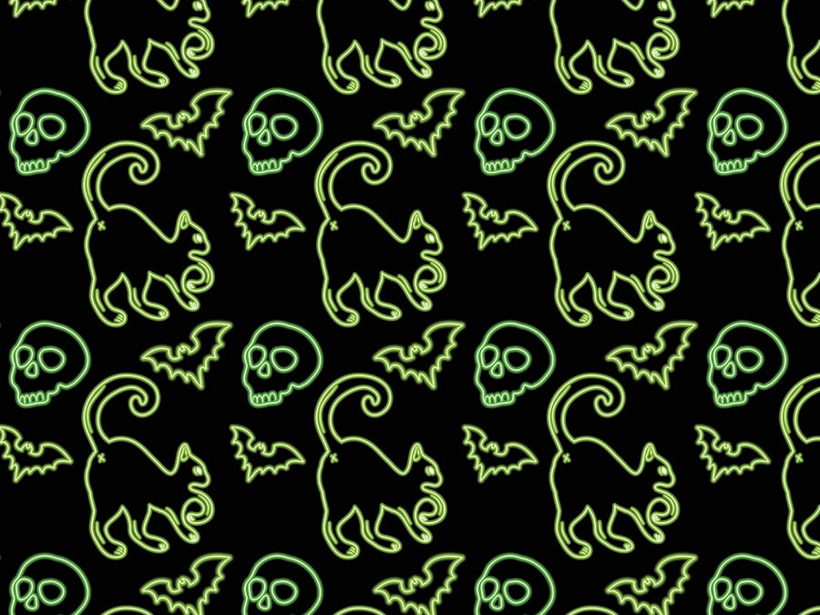 Neon Omens Halloween Vinyl Wrap Pattern~Rwraps Series 914 Digitally Printed Vinyl Wrap~0