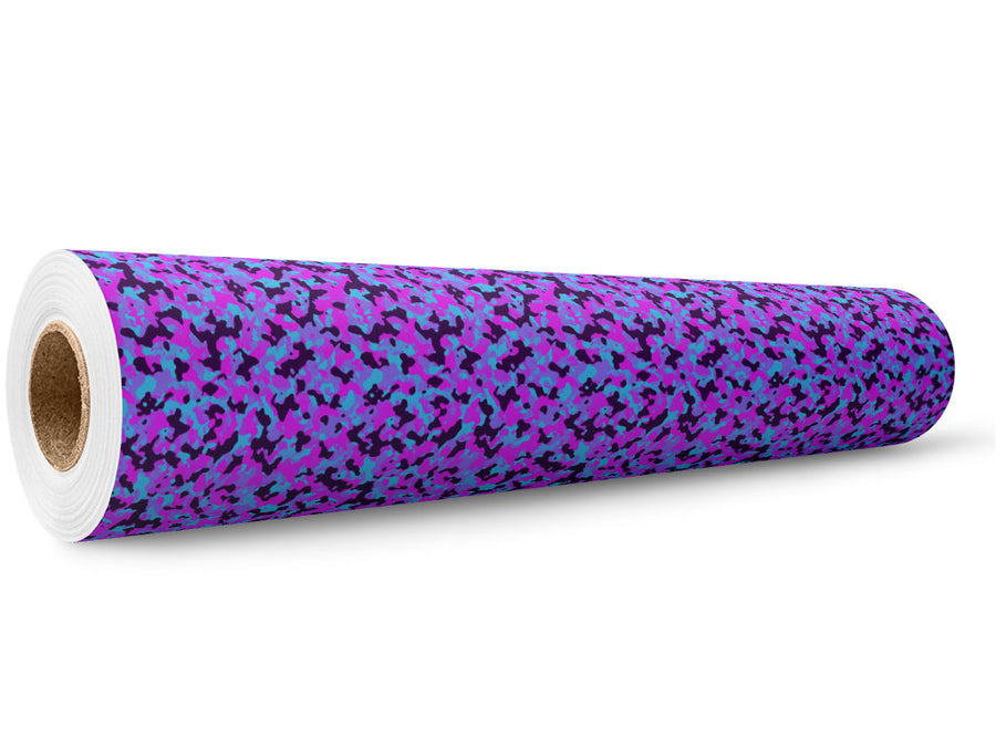 Neon Periwinkle Camouflage Wrap Film Wholesale Roll~Rwraps Series 914 Digitally Printed Vinyl Roll~5