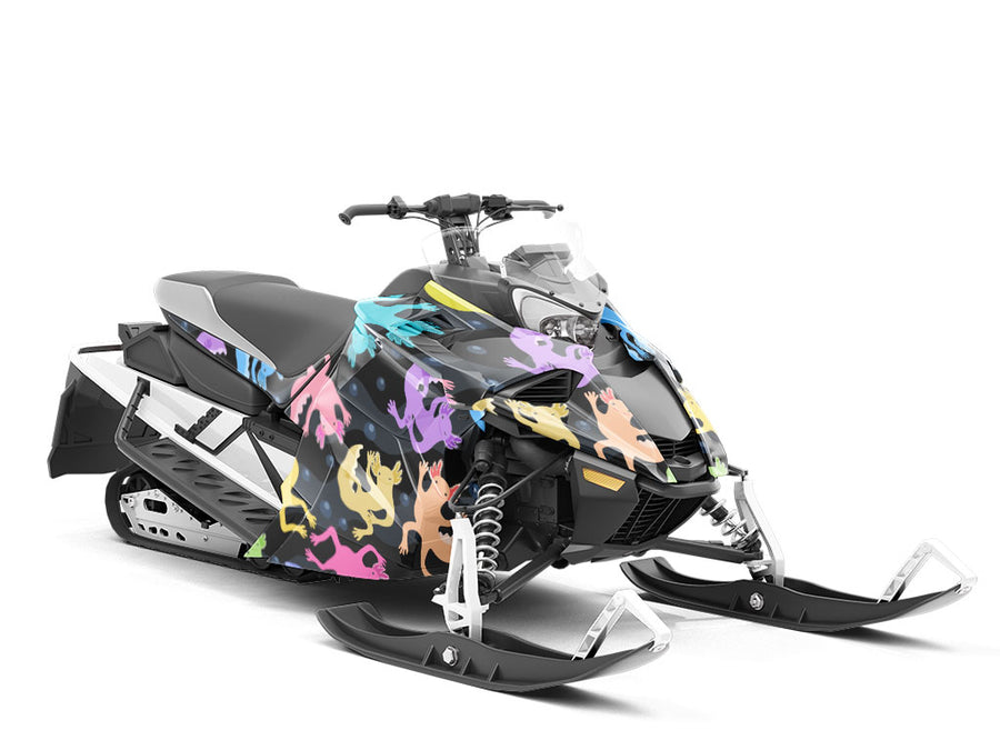 Neon Salamanders Marine Life Custom Wrapped Snowmobile