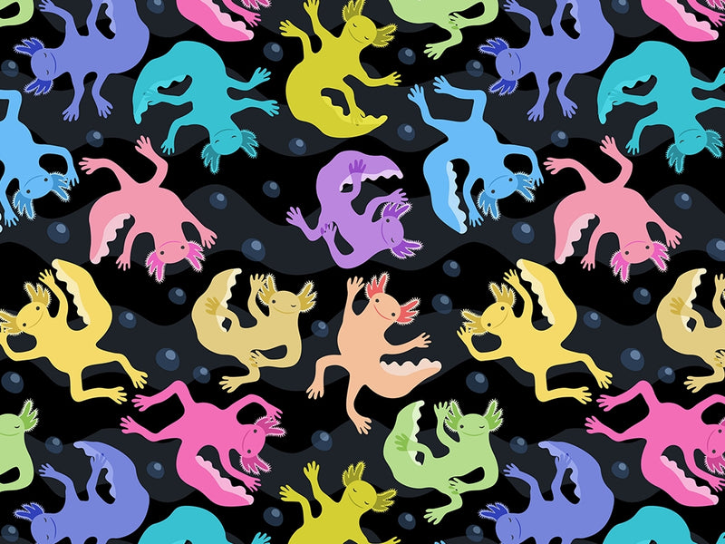 Neon Salamanders Marine Life Vinyl Wrap Pattern~Rwraps Series 914 Digitally Printed Vinyl Wrap~0